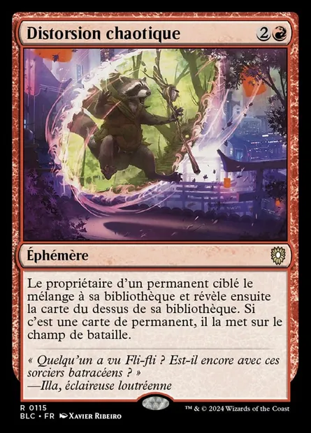 Distorsion chaotique, carte Magic BLC 115 — extension Bloomburrow Commander