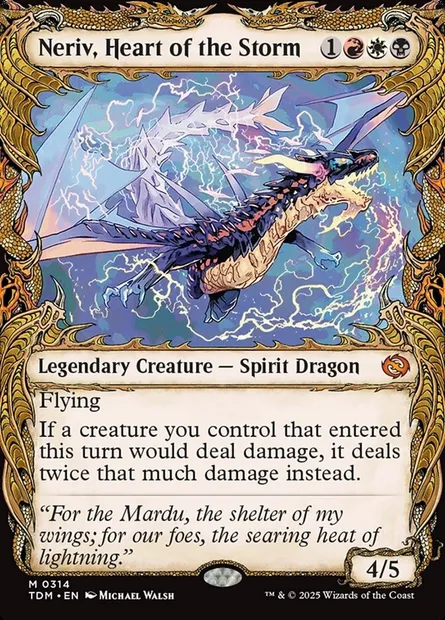 Neriv, Heart of the Storm, Magic card TDM 314 — Tarkir: Dragonstorm set