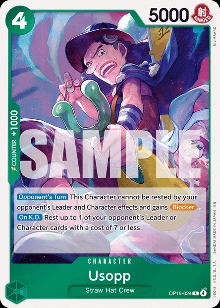 Usopp, One Piece card OP15-024 — ADVENTURE ON KAMI’S ISLAND set
