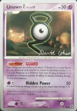 Unown [G] Lv.17, carte Pokémon WCD09 057 — extension World Championship Decks 2009