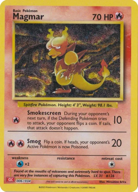Magmar, carte Pokémon CLC 006 — extension Pokémon TCG Classic: Charizard & Ho-Oh ex Deck