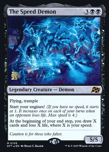 The Speed Demon, Magic card PDFT 105s — Aetherdrift Promos set