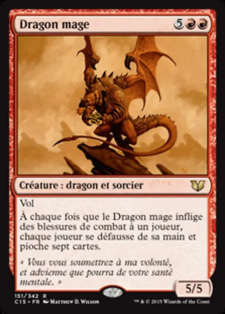 Dragon mage, carte Magic C15 151 — extension Commander 2015