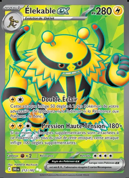 Élekable-ex, carte Pokémon DRI 212 — extension Rivalités Destinées