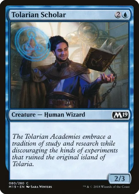 Tolarian Scholar, Magic card M19 80 — Core Set 2019 set