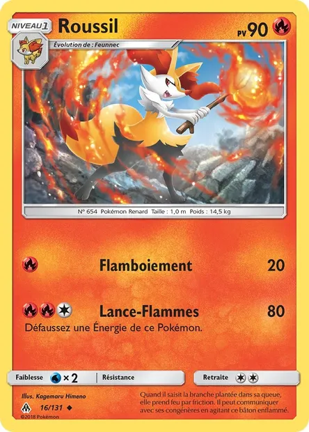 Roussil, carte Pokémon FLI 16 — extension Lumière Interdite