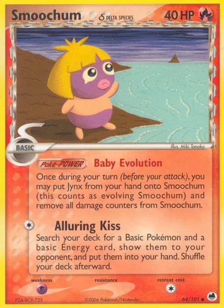 Smoochum δ, Pokémon card DF 64 — Dragon Frontiers set