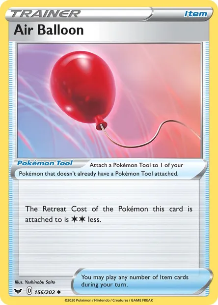 Air Balloon, Pokémon card SSH 156 — Sword & Shield set