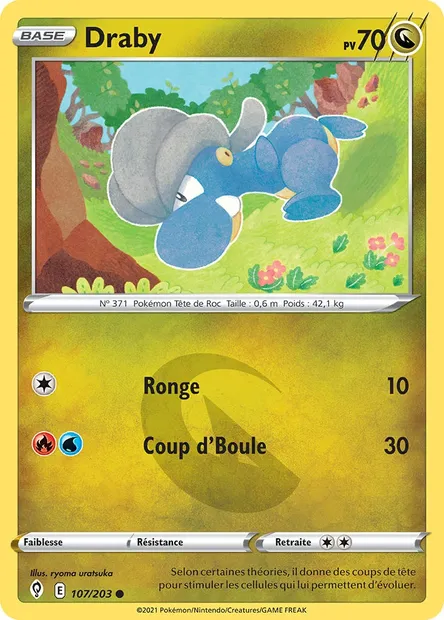 Draby, carte Pokémon EVS 107 — extension Évolution Céleste