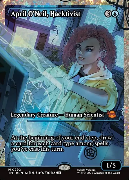 April O'Neil, Hacktivist, Magic card TMT 292 — Teenage Mutant Ninja Turtles set