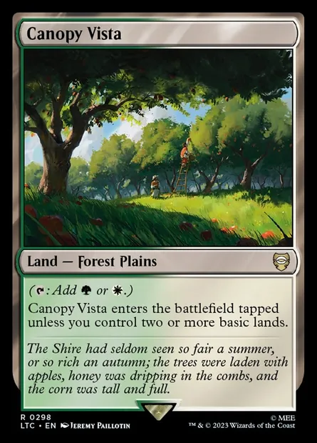 Canopy Vista, Magic card LTC 298 — Tales of Middle-earth Commander set