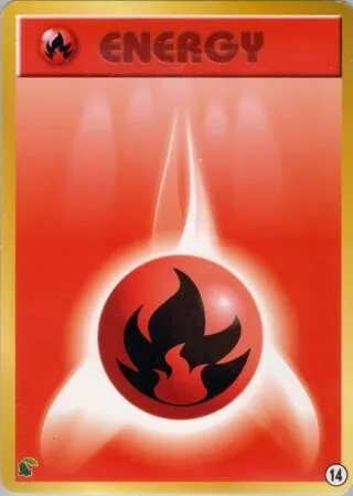 Fire Energy, Pokémon card IPN-C 014 — Intro Pack Neo Chikorita set