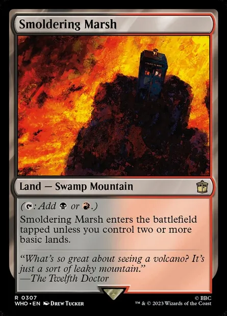 Smoldering Marsh, Magic card WHO 307 — Doctor Who set