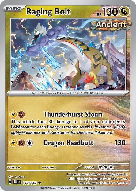 Raging Bolt, Pokémon card SCR 111 — Stellar Crown set