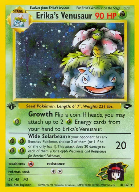 Erika's Venusaur, Pokémon card GC 4 — Gym Challenge set