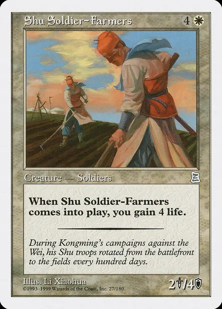 Shu Soldier-Farmers, carte Magic PTK 27 — extension Portal Three Kingdoms