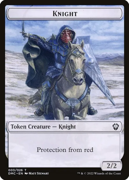 Knight, carte Magic TDMU 3 — extension Dominaria United Tokens