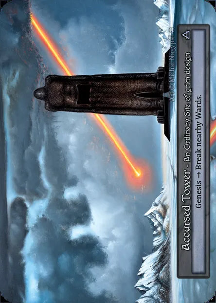 Accursed Tower, carte Sorcery GOT 357 — extension Gothic