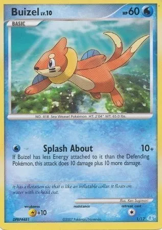 Buizel Lv.10, Pokémon card TK3M 001 — DP Trainer Kit (Manaphy) set