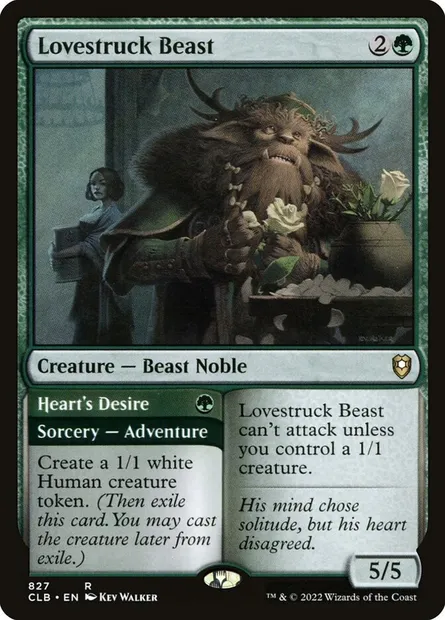 Lovestruck Beast // Heart's Desire, Magic card CLB 827 — Commander Legends: Battle for Baldur's Gate set