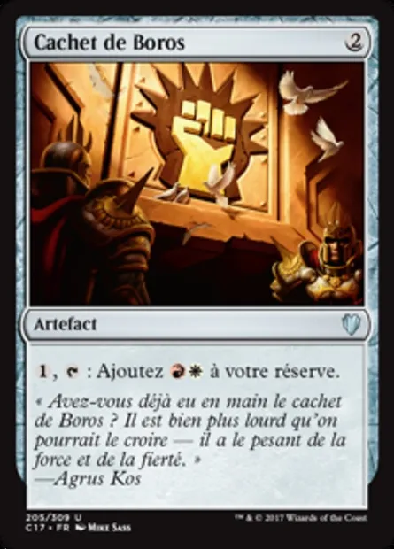 Cachet de Boros, carte Magic C17 205 — extension Commander 2017