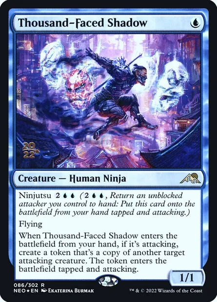 Ombre aux mille visages, carte Magic PNEO 86s — extension Kamigawa: Neon Dynasty Promos