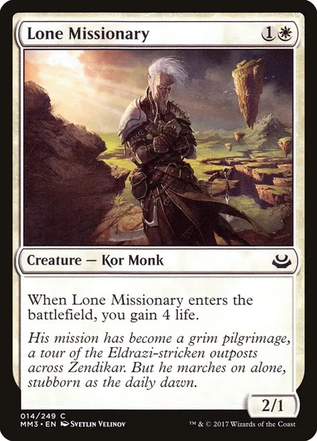 Missionnaire solitaire, carte Magic MM3 14 — extension Modern Masters 2017