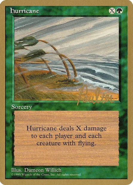 Hurricane, Magic card PTC pp251 — Pro Tour Collector Set set