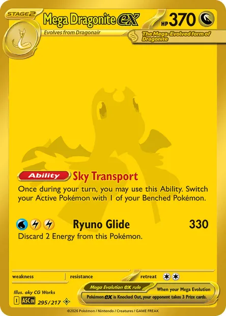 Mega Dragonite ex, Pokémon card ASC 295 — Ascended Heroes set