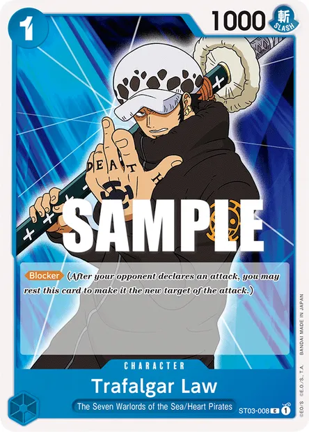 Trafalgar Law, One Piece card ST03-008 — The Seven Warlords of the Sea set