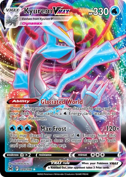 Kyurem VMAX, Pokémon card LOR 049 — Lost Origin set