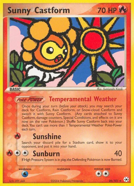 Sunny Castform, Pokémon card HL 26 — Hidden Legends set