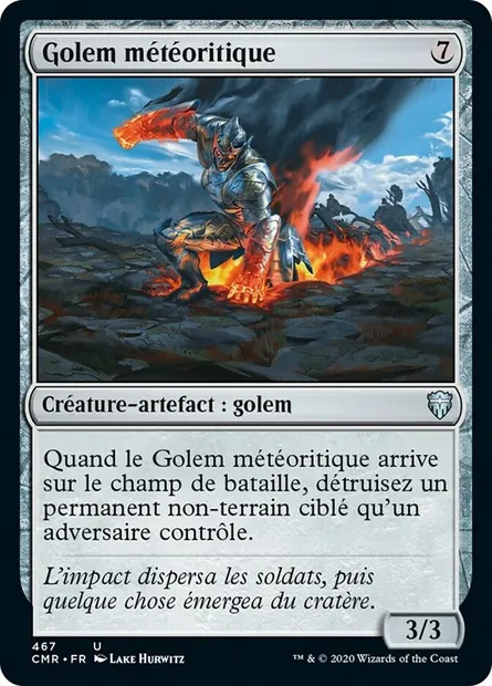 Golem météoritique, carte Magic CMR 467 — extension Commander Legends