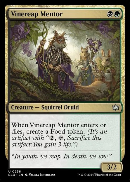 Vinereap Mentor, Magic card BLB 238 — Bloomburrow set