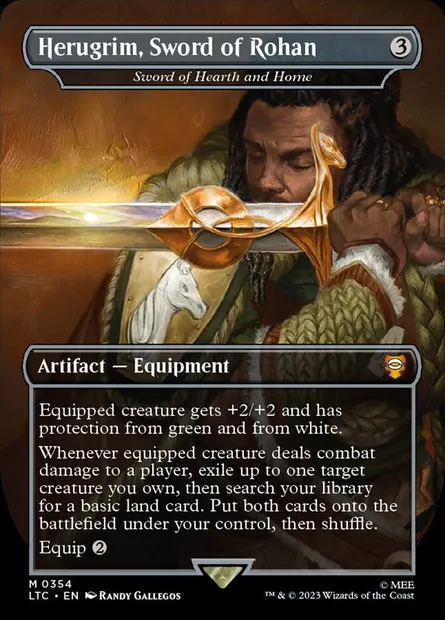 Sword of Hearth and Home, Magic card LTC 354 — Tales of Middle-earth Commander set