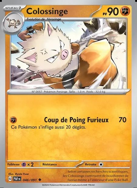 Colossinge, carte Pokémon PAF 046 — extension Destinées de Paldea