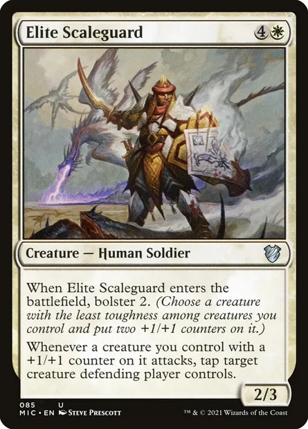 Elite Scaleguard, Magic card MIC 85 — Midnight Hunt Commander set