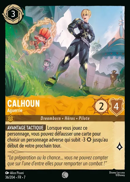 Calhoun - Aguerrie, carte Disney Lorcana CH7-036 — extension L'île d'Archazia