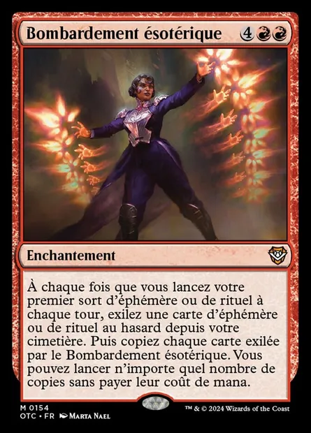 Bombardement ésotérique, carte Magic OTC 154 — extension Outlaws of Thunder Junction Commander