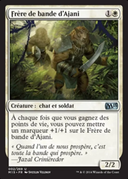 Frère de bande d'Ajani, carte Magic M15 2 — extension Magic 2015