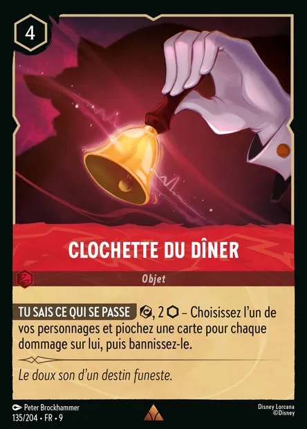 Clochette du dîner, carte Disney Lorcana CH9-135 — extension Fabuleux