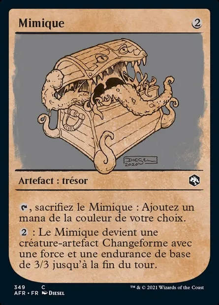 Mimique, carte Magic AFR 349 — extension Forgotten Realms: Aventures dans les Royaumes Oubliés