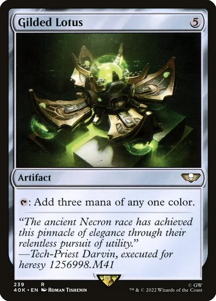 Lotus doré, carte Magic 40K 239 — extension Warhammer 40,000 Commander