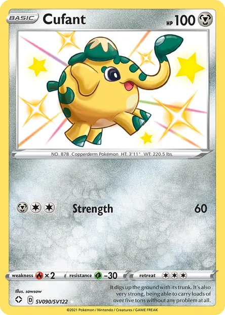 Cufant, Pokémon card SHF SV090 — Shining Fates set