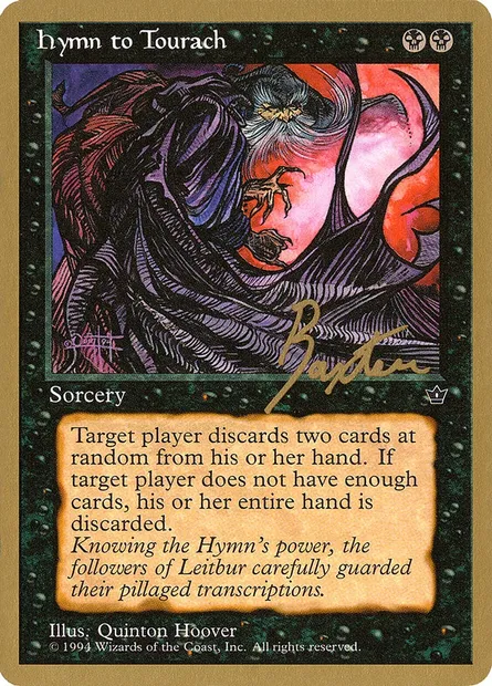 Hymn to Tourach, carte Magic PTC gb38c — extension Pro Tour Collector Set