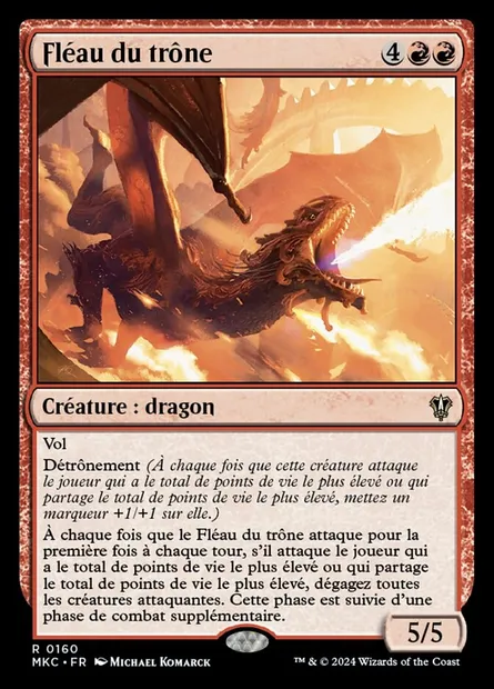 Fléau du trône, carte Magic MKC 160 — extension Murders at Karlov Manor Commander
