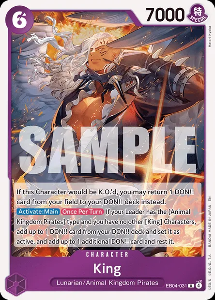 King, One Piece card EB04-031 — EGGHEAD CRISIS set