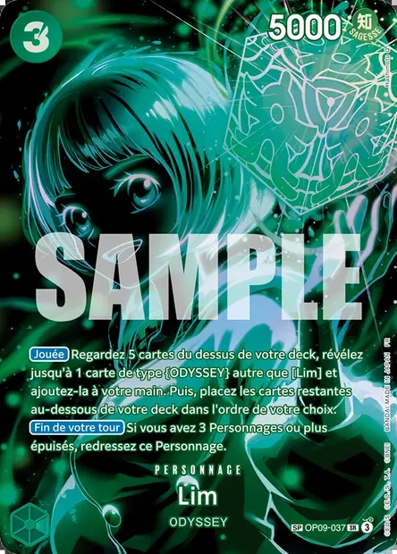 Lim, carte One Piece OP09-037 — extension LES NOUVEAUX EMPEREURS