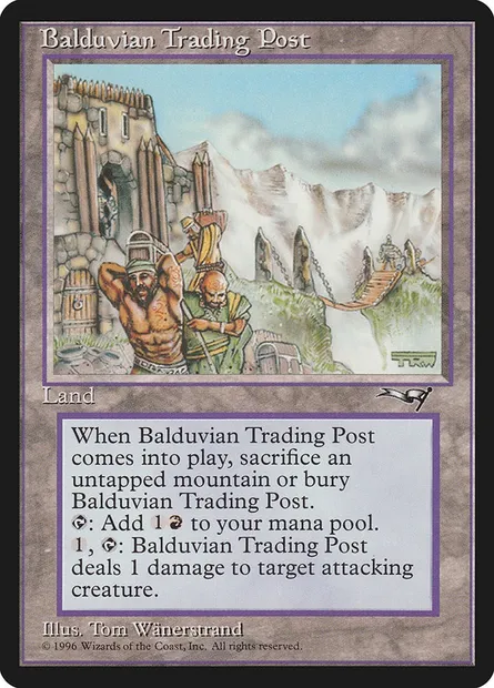 Balduvian Trading Post, Magic card ALL 137 — Alliances set