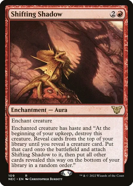 Shifting Shadow, Magic card NEC 109 — Neon Dynasty Commander set